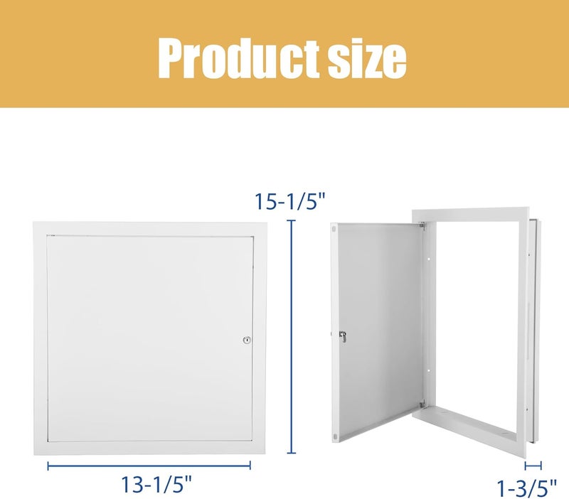 Joogto Thicken 1mm 14x14 Metal Access Panel for Drywall, Attic Door, Ceiling - Screwdriver Latch - Image 3